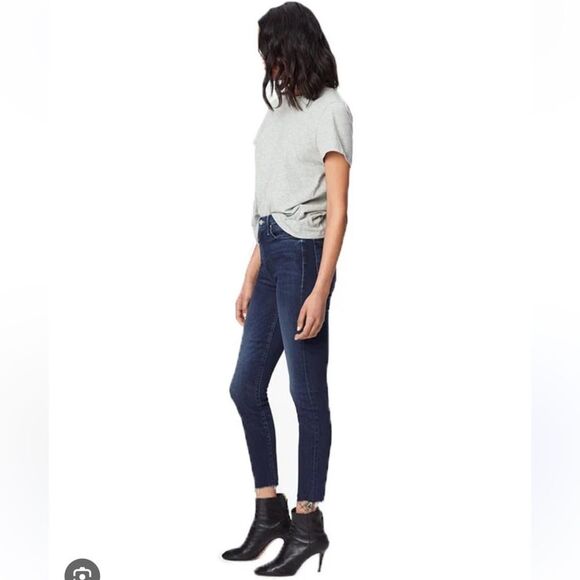 Mother Women’s Size 27 High Waist Looker Ankle Fray‎ Jeans Soft Stretch Denim - Picture 11 of 14